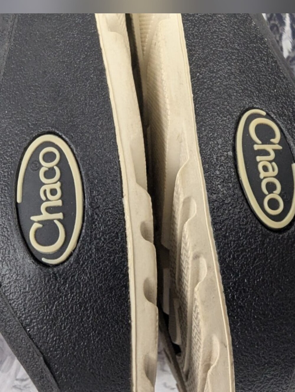 Chaco ZX/2 Cloud Sandal Women's Size 7 Double Strap Toe Loop Geometric Tan Black - Picture 12 of 14